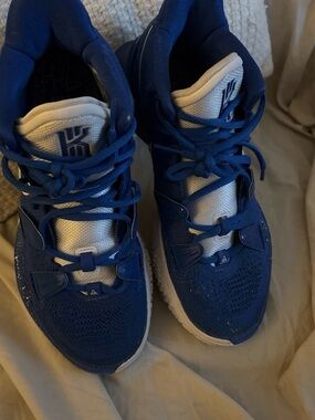 Nike Men's Blue and White Basketball Sneakers